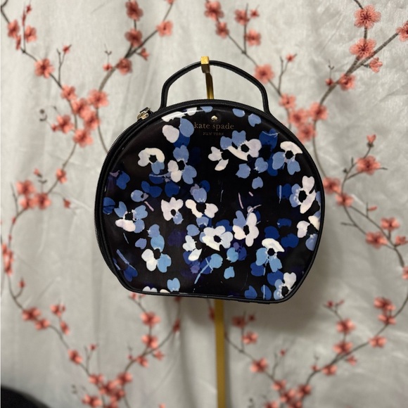 Kate Spade Blue and White Floral Cosmetic Bag - Picture 1 of 5